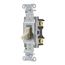 Commercial Grade Toggle Switch, 2-Pole, 20A 120/277V AC, Back and Side Wired (Ivory), CSB220I