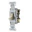 Commercial Grade Toggle Switch, 3-Way, 20A 120/277V AC, Back and Side Wired (Ivory), CSB320I