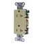 Straight Blade Duplex Receptacle, Decorator/Commercial/Industrial Grade, 2-Pole 3-Wire Grounding, 20A 125V, 5-20R (Ivory), DR20I