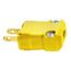 Valise Straight Blade Male Plug, Industrial/Commercial Grade, Straight, 2-Pole 2-Wire Non-Grounding, 15A 125V, 1-15P (Yellow), HBL5866VY