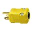 Valise Straight Blade Male Plug, Industrial/Commercial Grade, 2-Pole 3-Wire Grounding, 15A 125V, 5-15P (Yellow), HBL5965VY