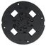 Systemone, Sub-Plate, (4) 20A, 125V Receptacles, (4) Hubbell Keystone Openings, Black
