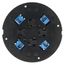 Systemone, Sub-Plate, (4) 20A, 125V Receptacles, (4) Hubbell Keystone Openings, Black