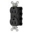 Straight Blade Duplex Receptacle, SNAPConnect, 15A 125V, 2-Pole 3-Wire Grounding, 5-15R, Nylon (Black), SNAP5262BKA