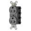 Straight Blade Duplex Receptacle, SNAPConnect, 20A 125V, 2-Pole 3-Wire Grounding, 5-20R, Nylon (Gray), SNAP5362GYA