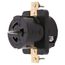 50 A 3 Phase 250 Vac 3-Pole 4-Wire Twist-Lock Economy Receptacle (Black)