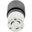 Industrial Twist-Lock Locking Connector, Nylon, 2-Pole 3-Wire, 30A 250V