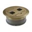 Flange And Hinged Door Cover W/ Tamper-Resistant Duplex Receptacle, Solid Brass