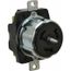 California-Style Industrial Grade Flush Mount Locking Receptacle, 3P, 50A, Non-NEMA - Black (480V)