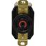4 Pole, 5 Wire, 277/480 VAC, 30 Amp, NEMA L22-30R, Self-Grounding Receptacle, Black, HBL2820