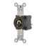 Twist-Lock Single Locking Receptacle, 15A, 250V, 2-Pole 3-Wire, Screw Mount, Nylon, HBL4710ST