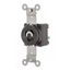 Twist-Lock Single Locking Receptacle, 15A, 250V, 2-Pole 3-Wire, Screw Mount, Nylon, Black, HBL4760ST