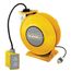 45 Ft. Cord & Cable Reel, Duplex Box & Single Outlet End, HBLI45123R20Y