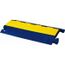 3 Channel, T-Shaped, Drop Over Cable Ramp, Yellow and Blue, HBLTT3B