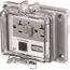 1 Port, 3 Power Receptacle, Ethernet, Clear Data Port Receptacle, PR200 Series, PR205E