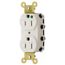 Duplex Straight Blade Receptacle, Hospital Grade, Self-Grounding, 15A, 125V, Light Almond, SNAP8200LAA