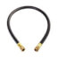 5' Black Vacuum Hose w/ 3/8" Fittings and In-Line Ball Valve