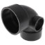 3" x 3" x 1-1/2" Hub ABS DWV 90° Elbow with Side Inlet (58079R)