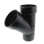 4" Spigot x Hub x Hub ABS DWV 45° Street Wye (58102)