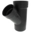 4" x 4" x 3" Spigot x Hub x Hub ABS DWV 45° Street Wye (58102R)