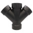3" H x H x H ABS 45° Double Wye (5834)