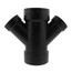 3" x 3" x 2" x 2" H x H x H ABS 45° Double Wye (5834R)