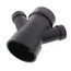 3" x 3" x 1-1/2" x 1-1/2" H x H x H ABS 45° Double Wye (5834R)