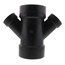 3" x 3" x 1-1/2" x 1-1/2" H x H x H ABS 45° Double Wye (5834R)