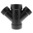 6" x 6" x 4" x 4" H x H x H ABS 45° Double Wye (5834R)