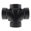 1-1/2" Hub ABS Double Sanitary Tee (5835)