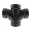 2" H x H x H ABS Double Sanitary Tee (5835)