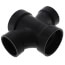 2" x 2" x 1-1/2" x 1-1/2" H x H x H ABS Double Sanitary Tee (5835R)