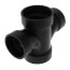 2" x 2" x 1-1/2" x 1-1/2" H x H x H ABS Double Sanitary Tee (5835R)