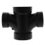 2" x 2" x 1-1/2" x 1-1/2" H x H x H ABS Double Sanitary Tee (5835R)