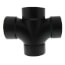 3" H x H x H ABS Double Sanitary Tee (5835)