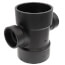 3" x 3" x 1-1/2" x 1-1/2" H x H x H ABS Double Sanitary Tee (5835R)