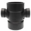 3" x 3" x 1-1/2" x 1-1/2" H x H x H ABS Double Sanitary Tee (5835R)