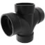4" H x H x H ABS Double Sanitary Tee (5835)