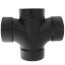 4" H x H x H ABS Double Sanitary Tee (5835)