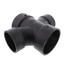 4" x 4" x 3" x 3" H x H x H ABS Double Sanitary Tee (5835R)