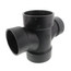 4" x 4" x 3" x 3" H x H x H ABS Double Sanitary Tee (5835R)