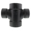 4" x 4" x 3" x 3" H x H x H ABS Double Sanitary Tee (5835R)
