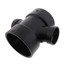 4" x 4" x 2" x 2" H x H x H ABS Double Sanitary Tee (5835R)