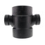 4" x 4" x 2" x 2" H x H x H ABS Double Sanitary Tee (5835R)
