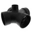 4" x 4" x 4" x 4" x 2" Hub ABS Double Sanitary Tee with 90° Inlet (58359R)