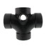 4" x 4" x 4" x 4" x 2" x 2" Hub ABS Double Sanitary Tee with Two 90° Inlets (583599)