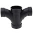 2" x 2" x 1-1/2" x 1-1/2" H x H x H ABS Double Fixture Tee (5835BR)