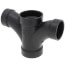 2" x 2" x 1-1/2" x 1-1/2" H x H x H ABS Double Fixture Tee (5835BR)