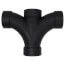 3" H x H x H ABS Double Fixture Tee (5835B)