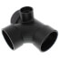 3" x 3" x 3" x 1-1/2" x 1-1/2" Hub ABS Sanitary Tee with 90-Degree Right & Left Inlets (5870R)